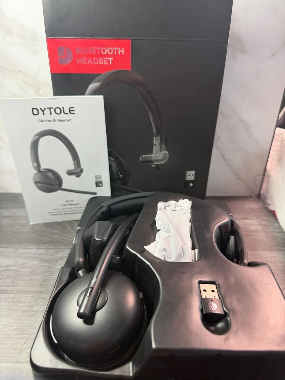 DY108 Bluetooth Wireless Headset - Black